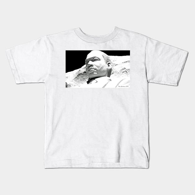 Martin Luther King, Jr. Memorial Kids T-Shirt by thadz